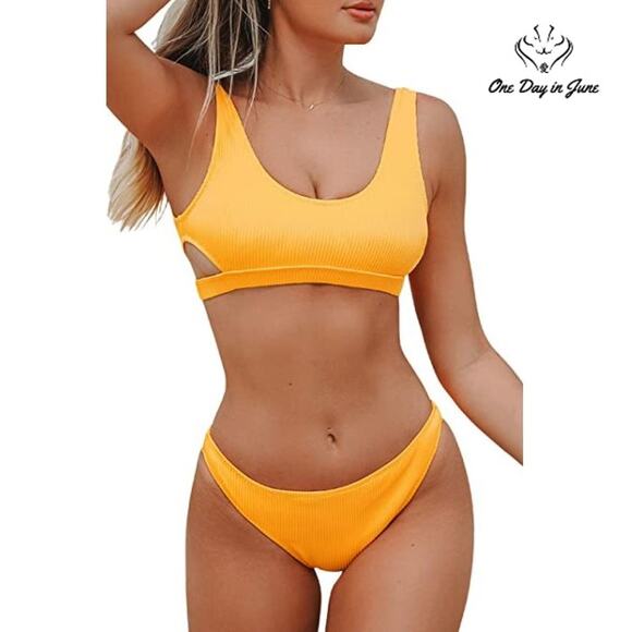 Cupshe Cutout Low Waist Bikini Swimsuit Size L - Picture 1 of 4